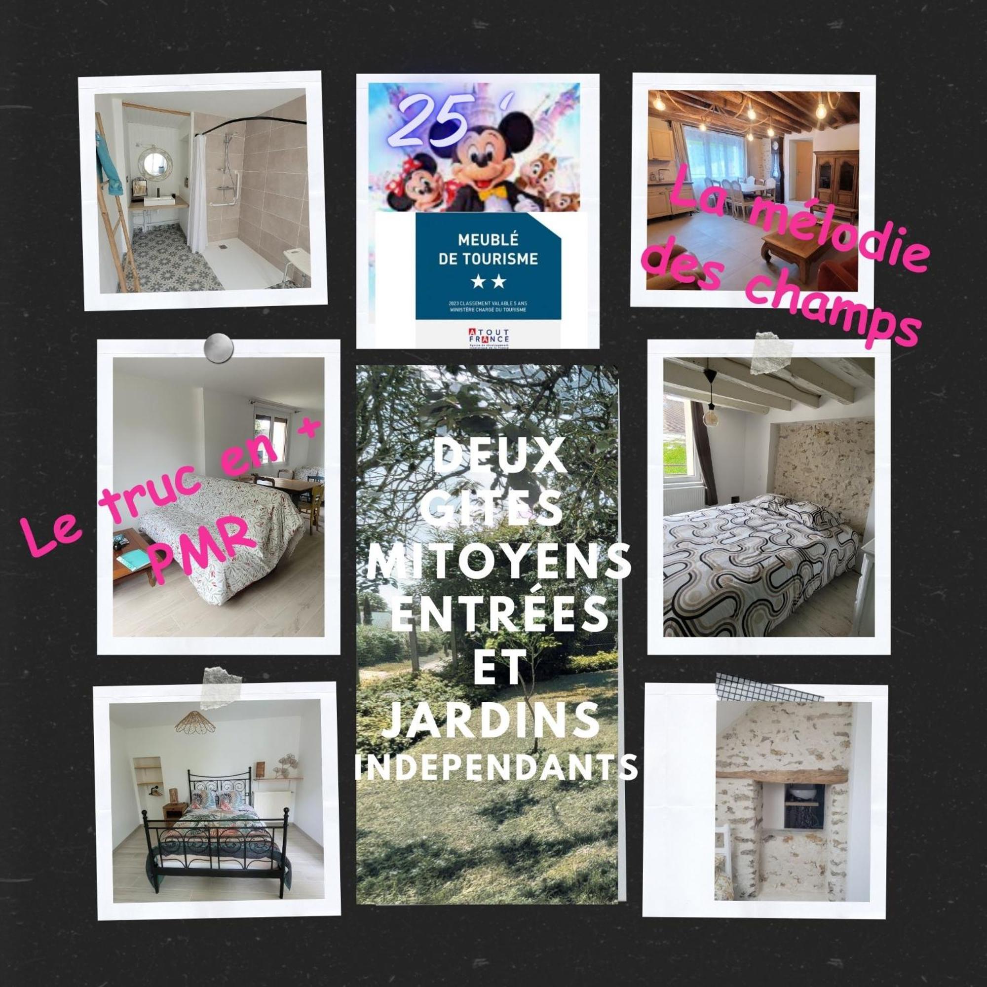 Le Truc En Plus, Accessibles Pmr, Appartement 45 M2 Mitoyen Dans Une Maison Avec Un Autre Appartement Guerard Ngoại thất bức ảnh